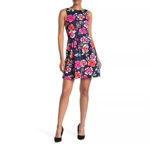 Vince Camuto Floral Sleeveless Fit & Flare Dress, Size 12